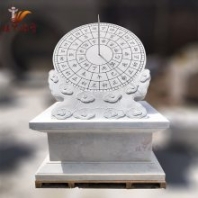 漢白玉日晷擺件樓蘭雕塑廠家定制 大理石雕刻計(jì)時(shí)器規(guī)格可定做