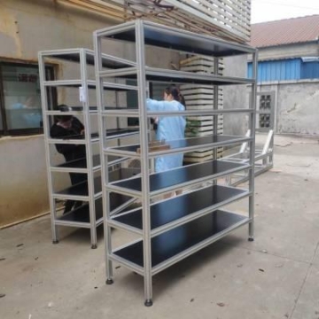 鋁型材可移動(dòng)多層推車置物架 承重型物料架 提供設(shè)計(jì)圖紙加工