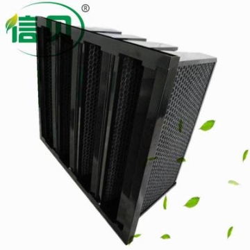 廠家供應(yīng) V型活性碳空氣過(guò)濾器 活性炭顆粒除異味 空氣凈化器