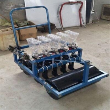 雙行辣椒播種覆膜機 拖拉機帶油葵花生播種機 浩發(fā)