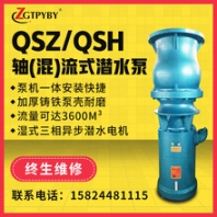 400QSZ-4.4-30農(nóng)田灌溉大流量抽水工程排澇泵潛水軸流混流泵