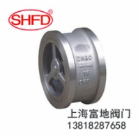 對(duì)夾立式止回閥H72H/W薄型大口徑止回閥不銹鋼304/316碳鋼