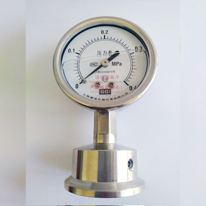 賽途SSIYTPN-63HF6衛(wèi)生型全不銹鋼耐震壓力表