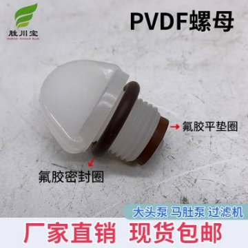 耐酸自吸馬肚泵通用配件大頭泵PVDF主體螺母氟膠平墊圈氟膠密封圈