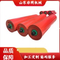 輸送設(shè)備配件φ108*1420托輥尼龍材質(zhì) 305軸承皮帶機(jī)平行托 輥