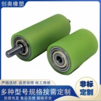 輸送機聚氨酯包膠輪 牛筋軸承輪 PU優(yōu)力膠包膠件 澆筑包鐵件