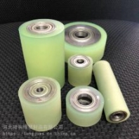 隆駒定制 軸承包膠驅(qū)動輪 雙軸承聚氨酯行走輪 規(guī)格齊全