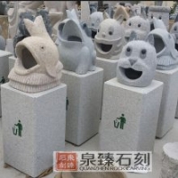 街道石雕垃圾桶 動(dòng)物石材垃圾桶樣式 廠家直銷