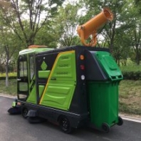 國(guó)標(biāo)垃圾桶對(duì)接智能清掃車(chē) 三朋四輪背桶版駕駛式掃地機(jī)2300G