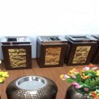 呼和浩特 廠家直銷花鋼砂座地垃圾桶 ***款砂銀鋼垃圾桶 小區(qū)物業(yè)環(huán)衛(wèi)垃圾桶