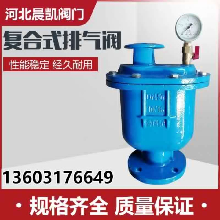供應(yīng)復(fù)合式排氣閥球磨鑄鐵法蘭排氣閥
