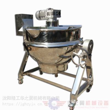 唐山扒雞竹筒肉蒸煮機(jī)器炊事設(shè)備 500L藍(lán)莓醬果醬夾層炒鍋夾層鍋