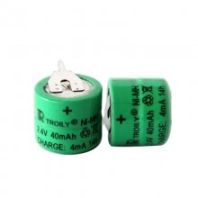 創(chuàng)力電池 2.4v40mAh 鎳氫紐扣電池帶插腳 儀表線路板用電池