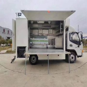 東風(fēng)華神工地后勤炊事車劇組保溫盒飯快餐車設(shè)備齊全
