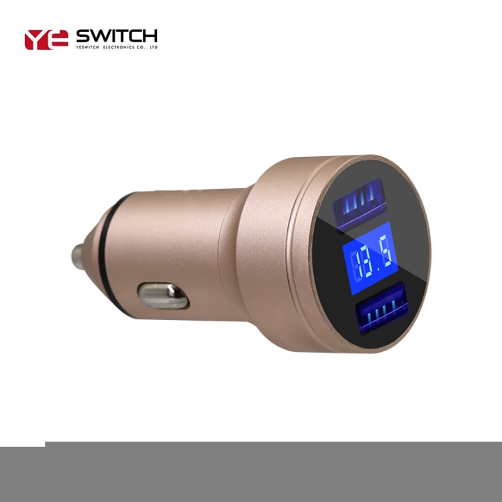 12-24V合金金屬材料數(shù)字LED顯示屏多口usb充電器