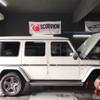 奔馳G500剎車改裝AMG六活塞剎車卡鉗套裝配390mm一體碟