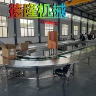 非標(biāo)定制不銹鋼環(huán)形PVC皮帶雞蛋食品飲料帶工作臺輸送機(jī)