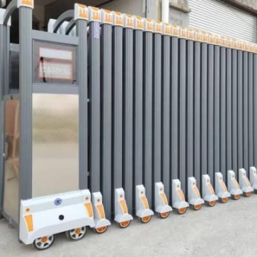 廣西柳州電動伸縮門定制自動智能遙控鋁合金-南寧藍騰電子科技