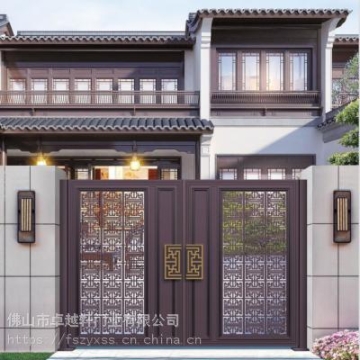 云浮別墅鋁藝大門(mén)私人訂制 庭院門(mén)廠家 電動(dòng)鋁合金門(mén)