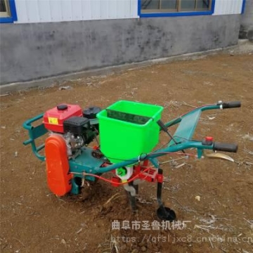 汽油單行玉米播種機 確山縣玉米地施肥追肥機 圣魯牌種植機械