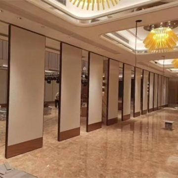 酒店活動(dòng)隔斷墻宴會(huì)廳飯店包廂吊軌折疊門(mén)辦公室推拉隔音移動(dòng)屏風(fēng)