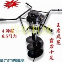啟航牌大馬力植樹挖坑機 園林種植灌木鉆坑機價格 吉林省凍土硬土質打眼機