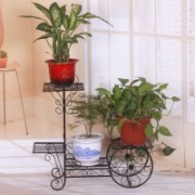 歐式鐵藝多層花架子 落地式客廳花盆架陽臺(tái)植物架 綠蘿吊蘭盆景架