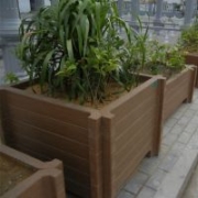 公園林盆景混凝土預(yù)制景觀花桶花箱 水泥仿木制品嶗山區(qū)廠家直銷