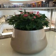 玻璃鋼盆景花缽 商場工廠大型玻璃鋼花盆 現(xiàn)貨圓形花盆雕塑 恒創(chuàng)