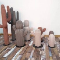 圣誕櫥窗仙人掌道具 櫥窗陳列展示道具制作 玻璃鋼仿真仙人掌