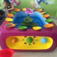 玻璃鋼兒童垂釣魚缸景觀工程施工 玻璃鋼荷花造型釣魚缸